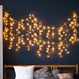 LED Curtain Fairy String Lights Wedding Warm White 300 LED - Rear View