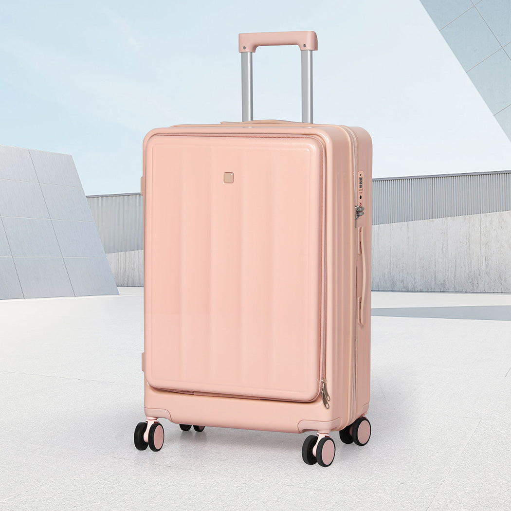 Slimbridge 26" Luggage Trolley Travel Hard Pink-2018816860824408071