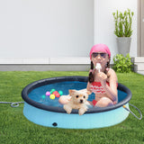 Pawz Folding Dog Swimming Pool - Close-Up Angle