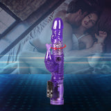 Urway Rabbit Vibrator Multi Speed Rotating Purple - Close-Up Angle
