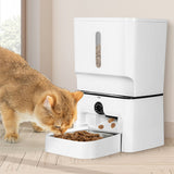 Pawz 2-in-1 Automatic Pet Feeder Wifi Camera Laser Toy - Close-Up Angle