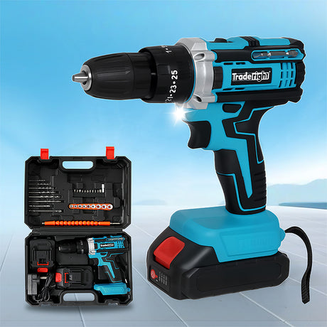 Traderight 21V Cordless Drill Driver Set 2×2.0Ah Battery-1960920171933732871