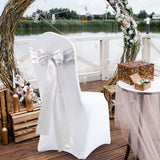 50x Satin Chair Sashes Cloth Cover Wedding-2006732859255164934