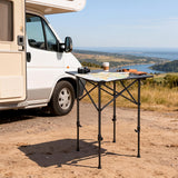 Levede Camping Table Folding Aluminum Portable BBQ Desk - Close-Up Angle
