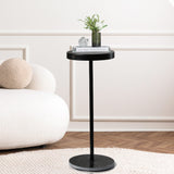 Side Table Round Tabletop Small Lightweight - Close-Up Angle
