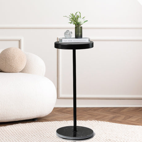 Side Table Round Tabletop Small Lightweight-1954802379861921799