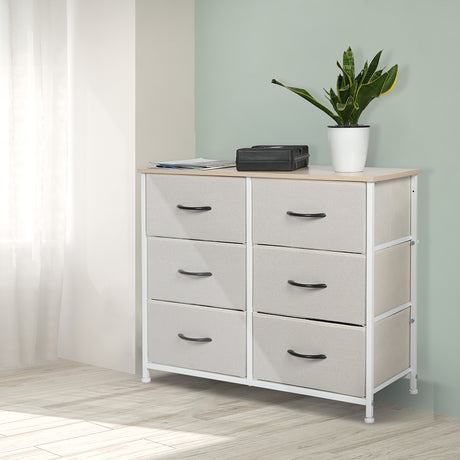 Levede Storage Cabinet Tower Chest Beige-2006733261358895110