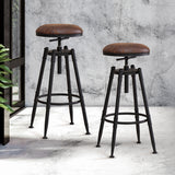 Levede 2x Industrial Bar Stools Kitchen - Rear View