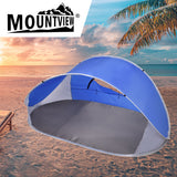 Mountview Pop Up Tent Camping Beach Blue - Close-Up Angle