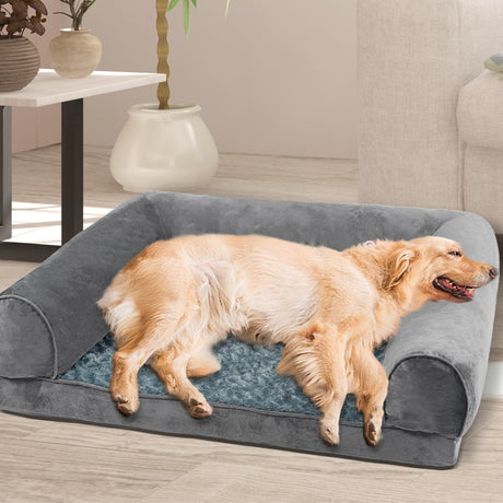 PaWz Pet Bed Sofa Dog Bedding Soft Warm L Grey Large-2006733134091128839