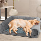 PaWz Pet Bed Sofa Dog Bedding Soft Warm L Grey Large - Close-Up Angle