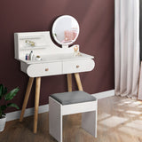 Levede Dressing Table Stool LED Mirror - Close-Up Angle