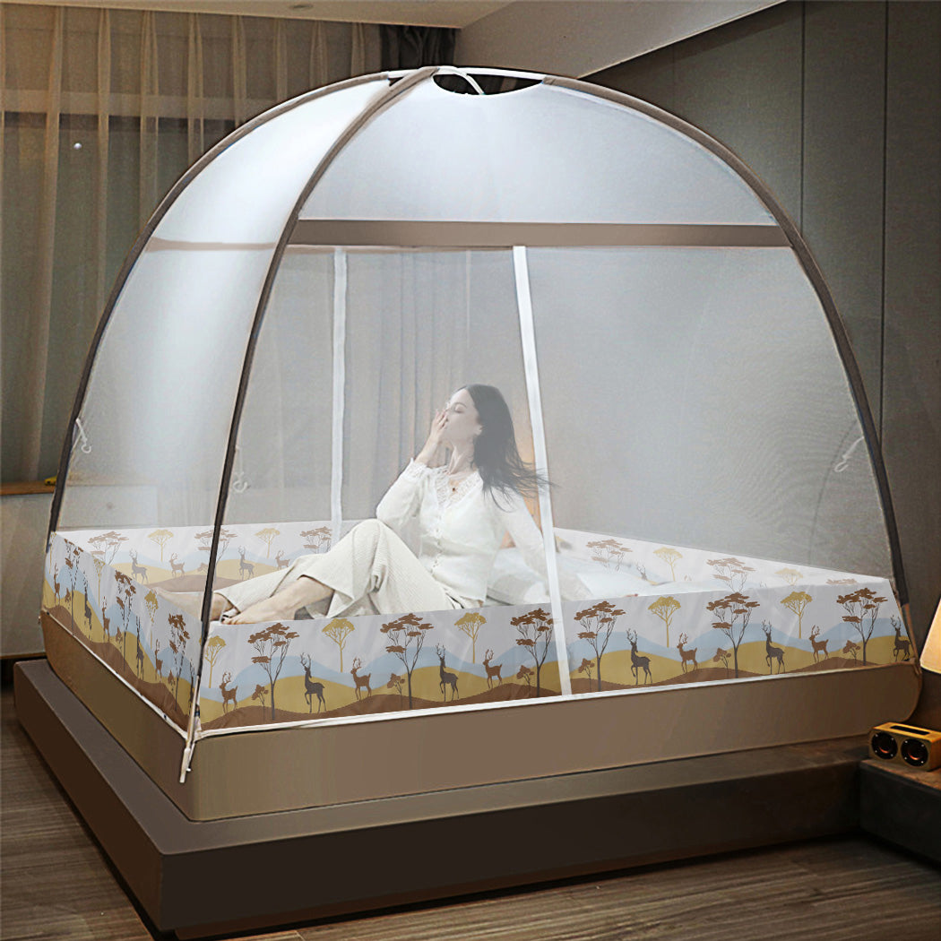 Dreamz Mosquito Bed Nets Foldable Canopy Queen-2006733082446663687