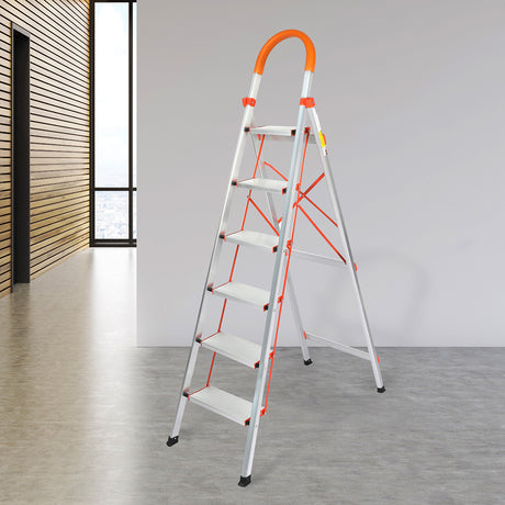 Traderight 6 Step Ladder Folding Aluminium-2018816834136051719
