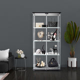 164cm Glass Display Cabinet 2 Doors - Rear View