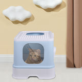 PaWz Cat Litter Box Fully Enclosed Kitty Blue-2006733131914285063
