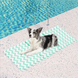 Pawz Pet Cooling Mat L Green - Close-Up Angle