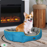 PaWz Electric Pet Heater Bed Heated S Blue Small - Close-Up Angle