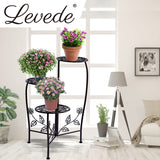 2X Wrought Iron Outdoor Indoor Flower Black 2 Pack - Close-Up Angle