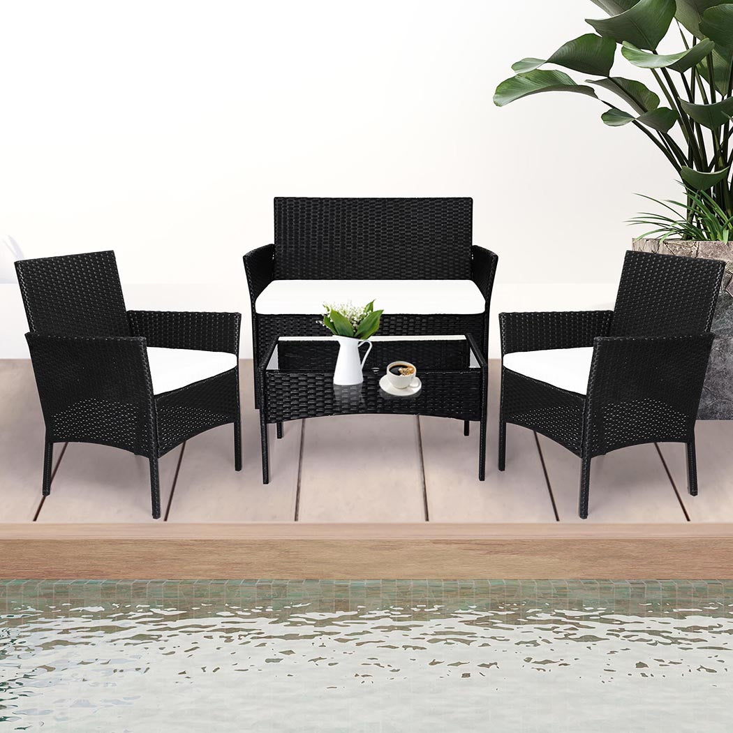 Levede 4PCS Outdoor Furniture Setting-1954802877994242055