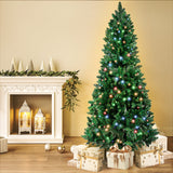 SANTACO Prelit Slim Pencil Christmas Tree 2.1M - Close-Up Angle