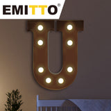 LED Metal Letter Lights Free Standing - Close-Up Angle
