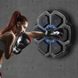 Centra Punching Box With 8OZ Boxing Glove Black - Close-Up Angle