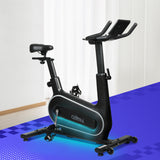 Centra Electromagnetic Spinning Bike with Lights - Close-Up Angle