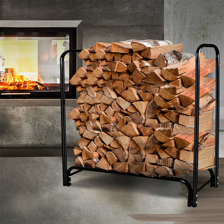 Firewood Rack Holder 4FT Fireplace Tool-2018816875412197383