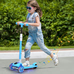 Bopeep Foldable Kids Scooter LED Music Blue-2006732821489651718