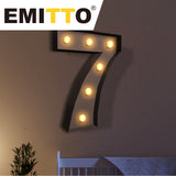 LED Metal Number Lights Free Standing - Close-Up Angle