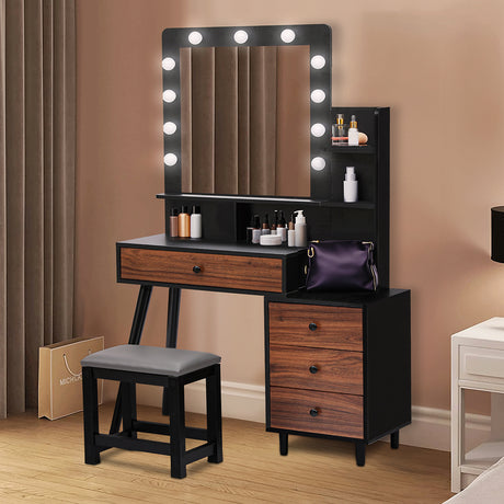 Levede Dressing Table Stool Set-2018816880835432455