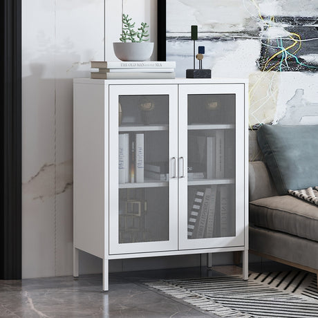 Levede Storage Cabinet Steel Kitchen White-2006733266870210567