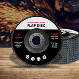 Traderight Flap Discs 125mm 5" Zirconia 1x20mX3 60SQM-2006733181327380487