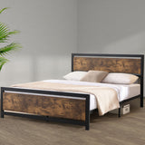 Levede Metal Bed Frame Mattress Base Queen - Rear View