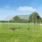 Pawz 600x300x194cm Large Metal Walk-in Chicken Coop Cage - Close-Up Angle