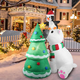 Santaco Inflatable Christmas Decor Polar - Close-Up Angle