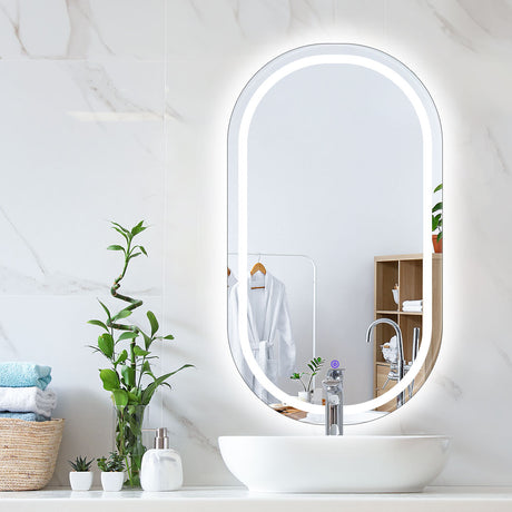 EMITTO LED Wall Mirror Oval Anti-fog 50x75cm-2018816856063873031
