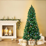 SANTACO Prelit Slim Pencil Christmas Tree 1.8M - Close-Up Angle