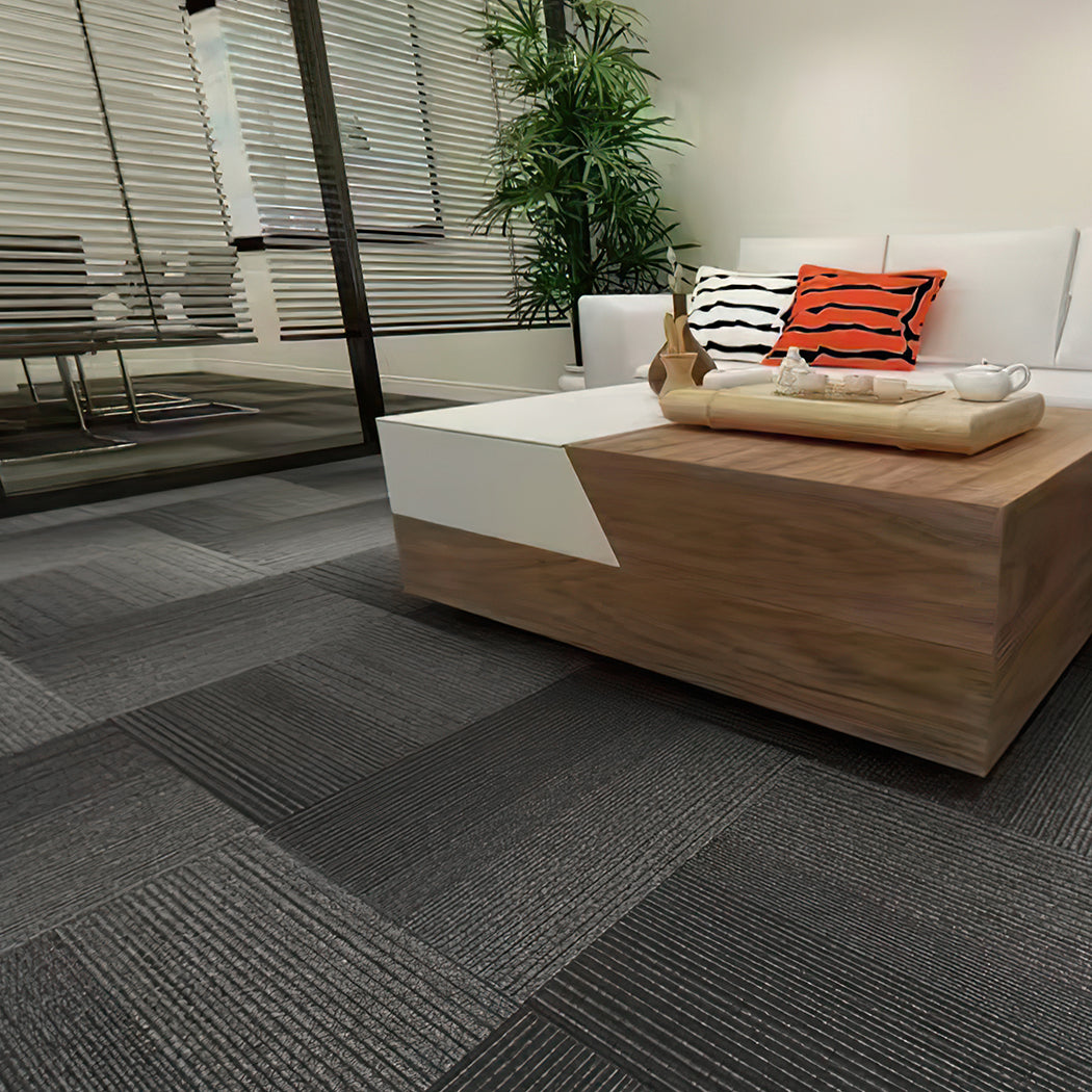 Marlow 20x Carpet Tiles 5m2 Box Heavy Black-2018816861713600518