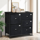 Levede Chest of 5 Drawers Storage Cabinet - Rear View