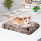 PaWz Dog Mat Pet Cat Calming Bed Memory S Coffee Small - Close-Up Angle
