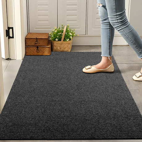 Marlow Extra Large Floor Rug Outdoor 90cm x 305cm Grey-2006732691143266311