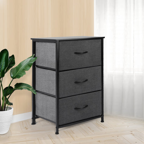 Levede Storage Cabinet Tower Chest Dark Grey-2006733263565099015