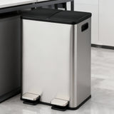Toque 60L Pedal Bin Kitchen Waste Can Recycling Dustbin-2018816874996961287