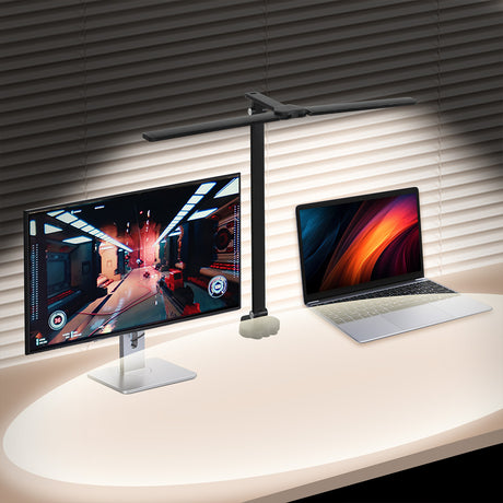 Emitto Double Head LED Desk Lamp Dimmable With Clamp-1954802474728689671