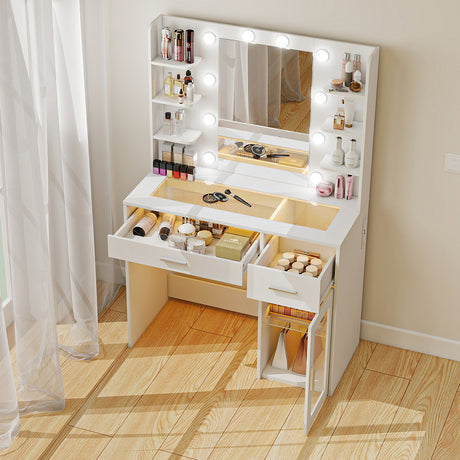 Levede Vanity Desk Makeup Mirror Storage Dressing Table-2011971131304710152