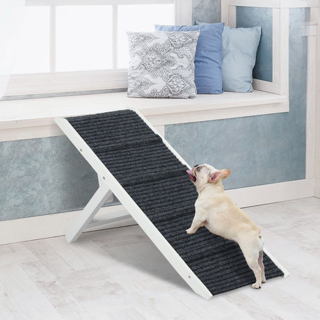 PaWz Adjustable Dog Ramp Height Stair White-2006732982412513287