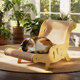 Pawz Cat Scratcher Bed Lounge Chair Scratching Pad - Close-Up Angle