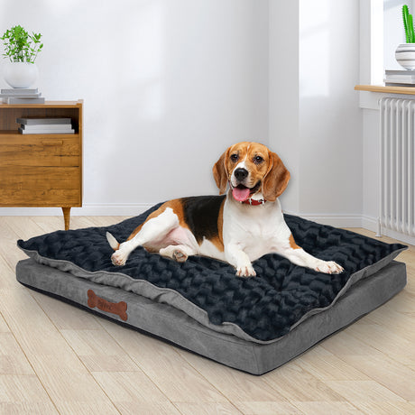 Dog Calming Bed Warm Soft Plush Comfy S Grey Small-2018816702741090311